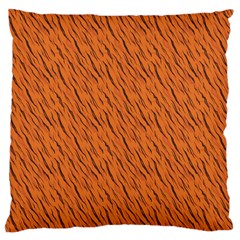 Animal Skin - Lion And Orange Skinnes Animals - Savannah And Africa Large Cushion Case (one Side) by DinzDas