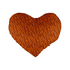 Animal Skin - Lion And Orange Skinnes Animals - Savannah And Africa Standard 16  Premium Heart Shape Cushions by DinzDas