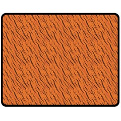 Animal Skin - Lion And Orange Skinnes Animals - Savannah And Africa Double Sided Fleece Blanket (medium)  by DinzDas