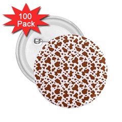 Animal Skin - Brown Cows Are Funny And Brown And White 2 25  Buttons (100 Pack)  by DinzDas