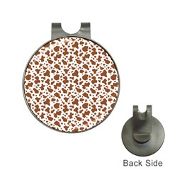 Animal Skin - Brown Cows Are Funny And Brown And White Hat Clips With Golf Markers by DinzDas