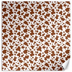 Animal Skin - Brown Cows Are Funny And Brown And White Canvas 12  X 12 