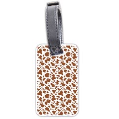 Animal Skin - Brown Cows Are Funny And Brown And White Luggage Tag (one Side) by DinzDas