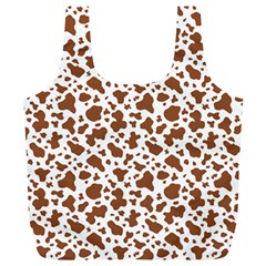 Animal Skin - Brown Cows Are Funny And Brown And White Full Print Recycle Bag (xl) by DinzDas