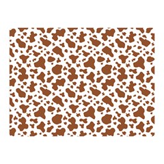 Animal Skin - Brown Cows Are Funny And Brown And White Double Sided Flano Blanket (mini)  by DinzDas