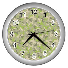 Camouflage Urban Style And Jungle Elite Fashion Wall Clock (silver) by DinzDas