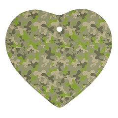 Camouflage Urban Style And Jungle Elite Fashion Heart Ornament (two Sides) by DinzDas