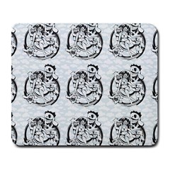 Monster Party - Hot Sexy Monster Demon With Ugly Little Monsters Large Mousepads by DinzDas