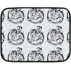 Monster Party - Hot Sexy Monster Demon With Ugly Little Monsters Double Sided Fleece Blanket (mini)  by DinzDas