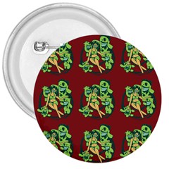 Monster Party - Hot Sexy Monster Demon With Ugly Little Monsters 3  Buttons by DinzDas