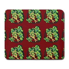 Monster Party - Hot Sexy Monster Demon With Ugly Little Monsters Large Mousepads by DinzDas