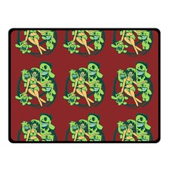 Monster Party - Hot Sexy Monster Demon With Ugly Little Monsters Fleece Blanket (small)