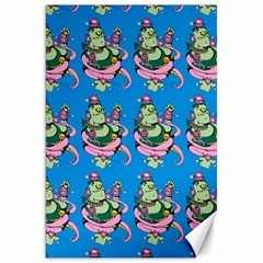 Monster And Cute Monsters Fight With Snake And Cyclops Canvas 20  X 30  by DinzDas