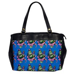 Monster And Cute Monsters Fight With Snake And Cyclops Oversize Office Handbag by DinzDas