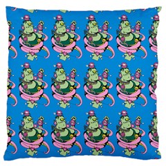 Monster And Cute Monsters Fight With Snake And Cyclops Standard Flano Cushion Case (one Side) by DinzDas