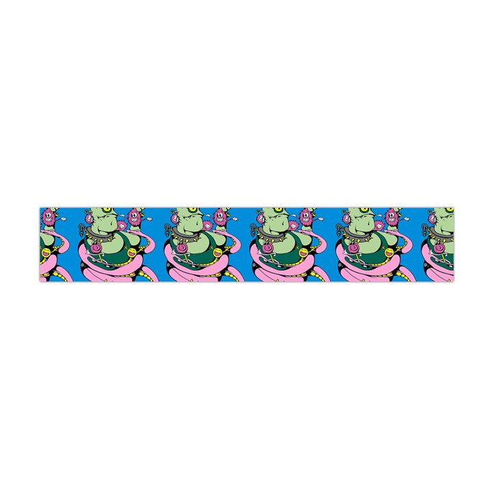 Monster And Cute Monsters Fight With Snake And Cyclops Flano Scarf (Mini)