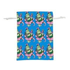 Monster And Cute Monsters Fight With Snake And Cyclops Lightweight Drawstring Pouch (l) by DinzDas