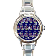 Jaw Dropping Horror Hippie Skull Round Italian Charm Watch by DinzDas