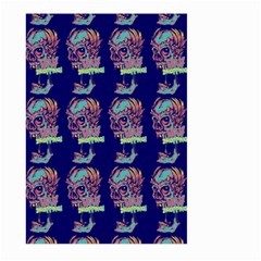 Jaw Dropping Horror Hippie Skull Large Garden Flag (two Sides) by DinzDas