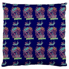 Jaw Dropping Horror Hippie Skull Standard Flano Cushion Case (one Side) by DinzDas