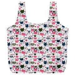 Adorable Seamless Cat Head Pattern01 Full Print Recycle Bag (xxxl)