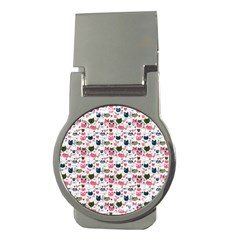 Adorable Seamless Cat Head Pattern01 Money Clips (round) 