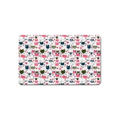 Adorable Seamless Cat Head Pattern01 Magnet (name Card)