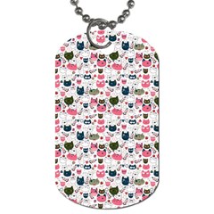 Adorable Seamless Cat Head Pattern01 Dog Tag (one Side)