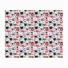 Adorable Seamless Cat Head Pattern01 Small Glasses Cloth