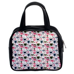 Adorable Seamless Cat Head Pattern01 Classic Handbag (two Sides)