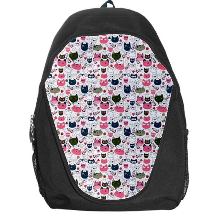 Adorable seamless cat head pattern01 Backpack Bag