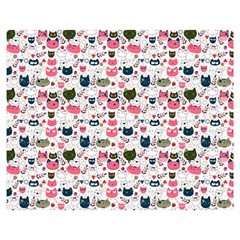 Adorable Seamless Cat Head Pattern01 Double Sided Flano Blanket (medium) 