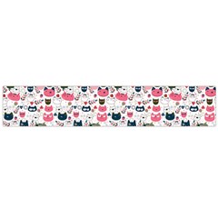 Adorable Seamless Cat Head Pattern01 Large Flano Scarf 