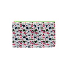 Adorable Seamless Cat Head Pattern01 Cosmetic Bag (xs)