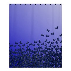 Gradient Butterflies Pattern, Flying Insects Theme Shower Curtain 60  X 72  (medium)  by Casemiro