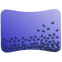 Gradient Butterflies Pattern, Flying Insects Theme Velour Seat Head Rest Cushion by Casemiro