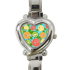 Fruit Love Heart Italian Charm Watch by designsbymallika