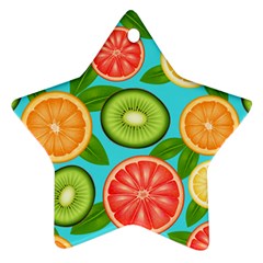 Fruit Love Star Ornament (two Sides) by designsbymallika