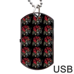 Middle Ages Knight With Morning Star And Horse Dog Tag Usb Flash (two Sides) by DinzDas