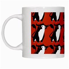  Bull In Comic Style Pattern - Mad Farming Animals White Mugs by DinzDas