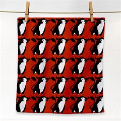  Bull In Comic Style Pattern - Mad Farming Animals Face Towel by DinzDas