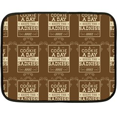 A Cookie A Day Keeps Sadness Away Double Sided Fleece Blanket (mini)  by DinzDas