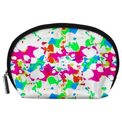 Bright Multicolored Abstract Print Accessory Pouch (large) by dflcprintsclothing