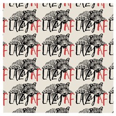 Lazy Af Panther - Lazy Fool Leopard Wooden Puzzle Square by DinzDas