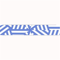 Geometric Blue And White Lines, Stripes Pattern Small Bar Mats by Casemiro
