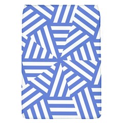 Geometric Blue And White Lines, Stripes Pattern Removable Flap Cover (s) by Casemiro
