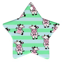 Cow Pattern Star Ornament (two Sides) by designsbymallika