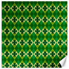 St Patricks Pattern Canvas 16  X 16  by designsbymallika