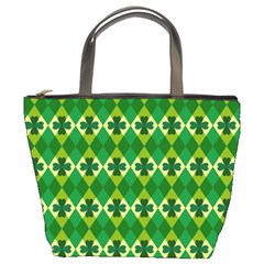 St Patricks Pattern Bucket Bag by designsbymallika