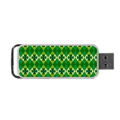 St Patricks Pattern Portable Usb Flash (two Sides) by designsbymallika